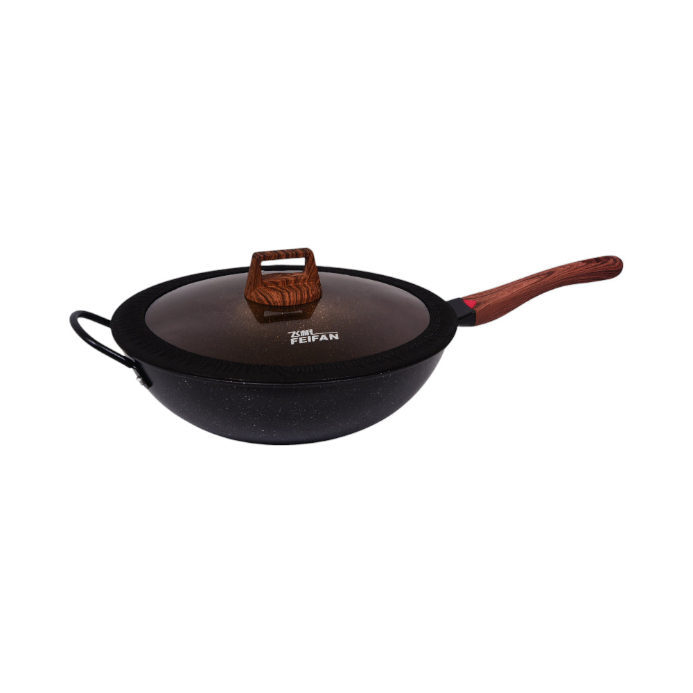 WOK NON STICK SINGLE HANDLE IR 34CM HY34T/KK39-41