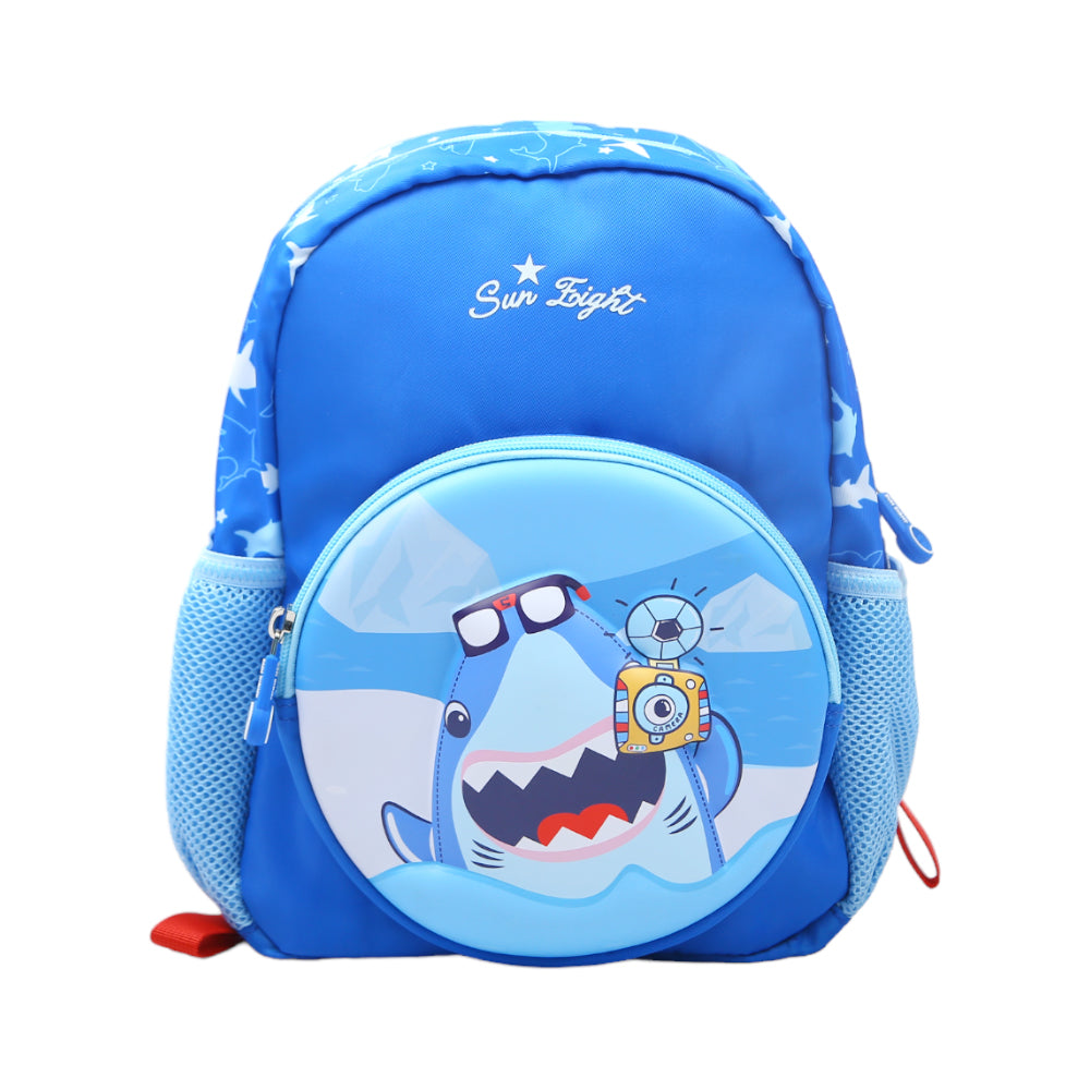 90182 KIDS SCHOOL BACK PACK SKYBLUE SHARK 12INCH IR