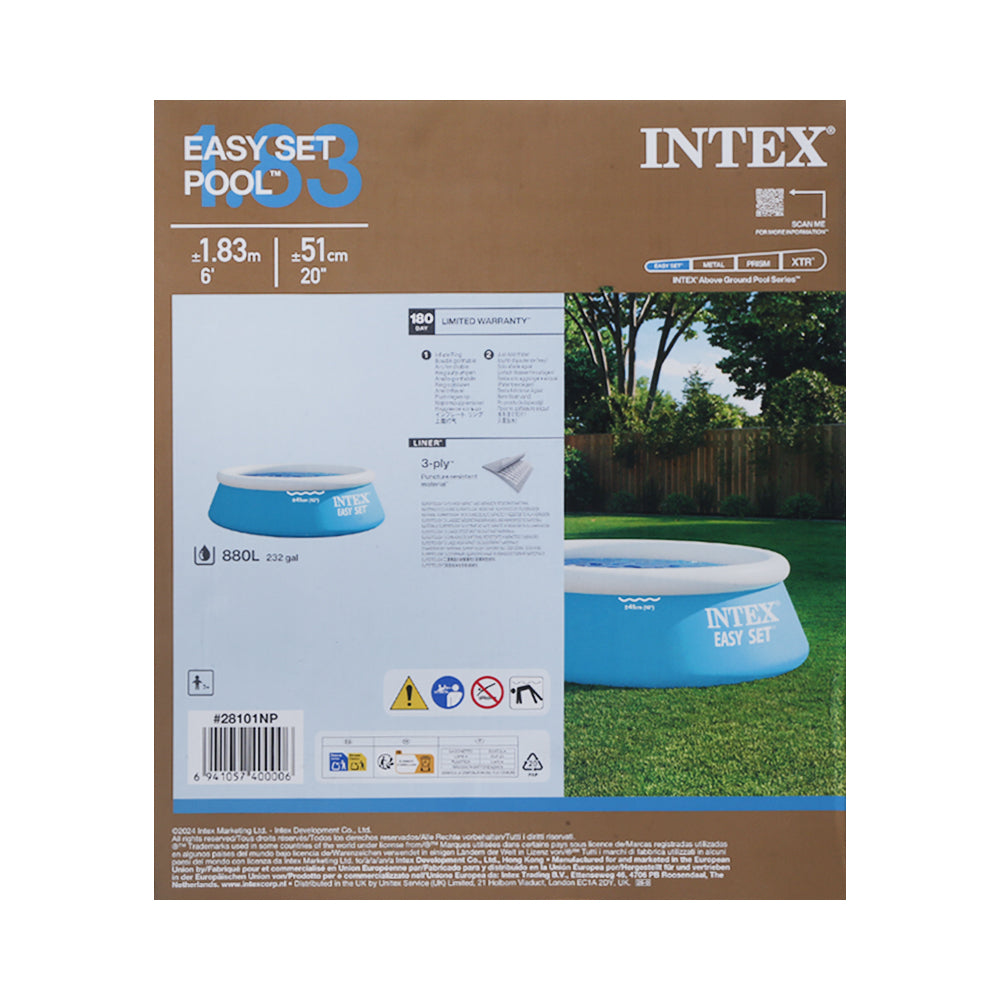 28101 INTEX SWIMMING EASY POOL 6FT X 20INCH