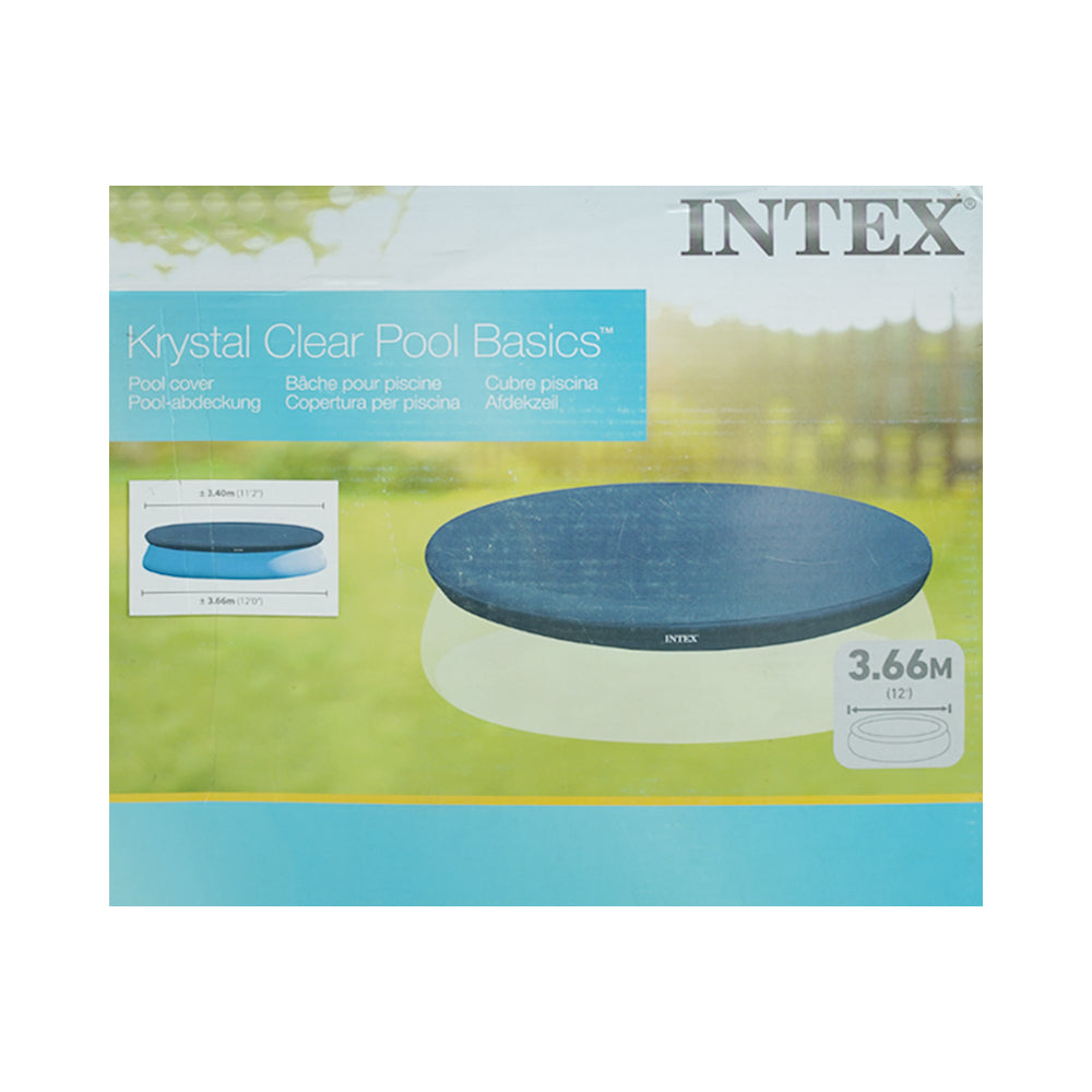 28022 INTEX KRYSTAL CLEAR POOL COVER 12FT A.I