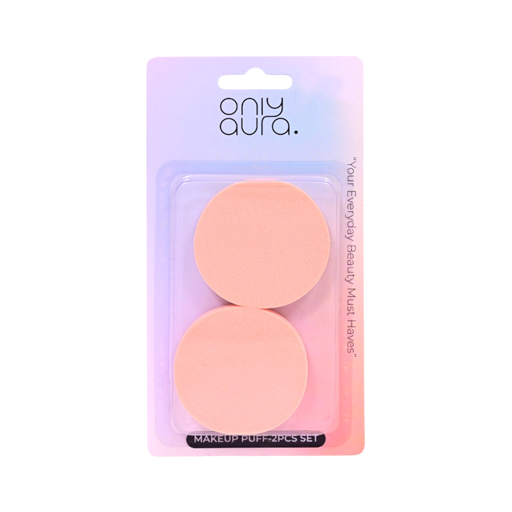 ONLY AURA MAKEUP PUFF ROUND 2PCS SET FF101