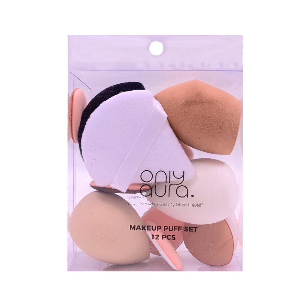 ONLY AURA MAKEUP PUFF 12PC SET FF428