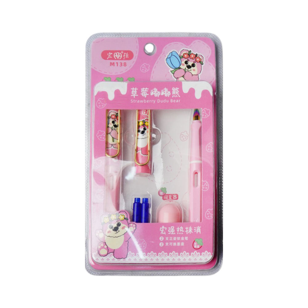 M138 PINK DUAL PEN BEAR