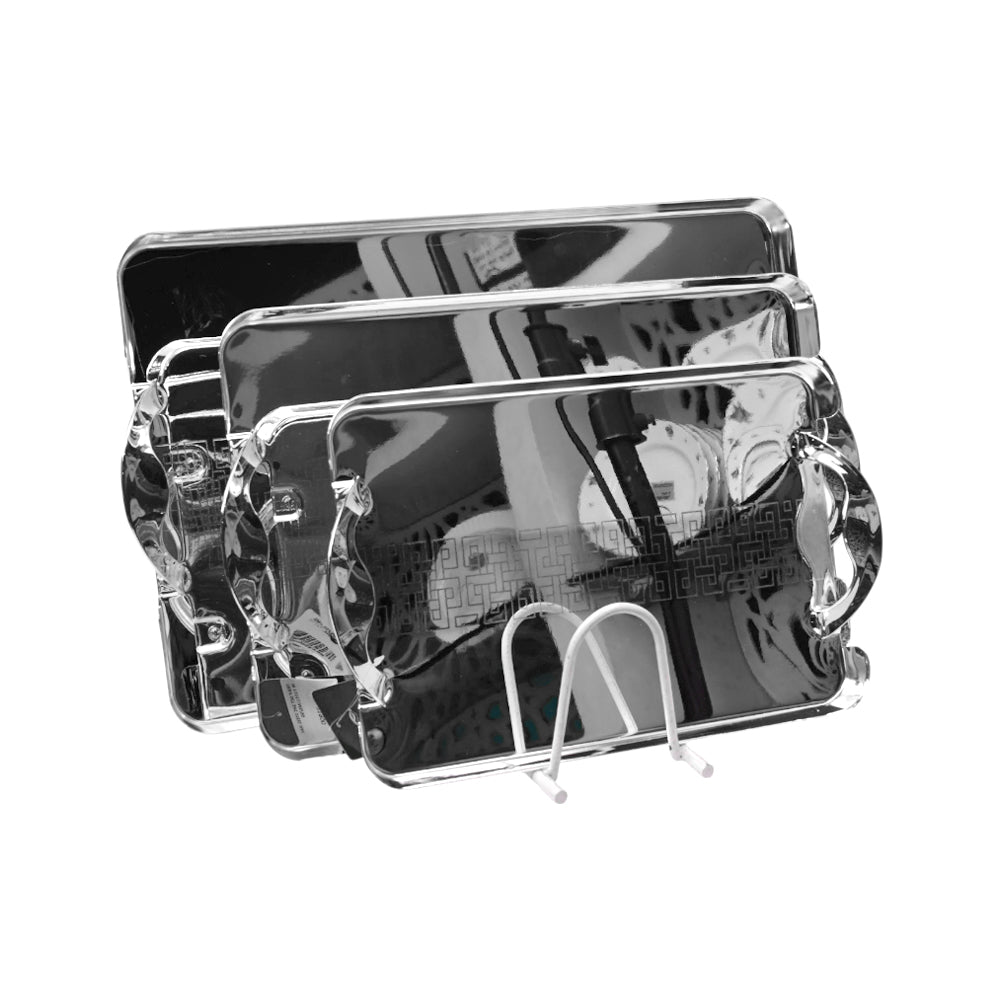 TRAY SET 3PC STEEL JIAMEI IR T1551LMS/SG