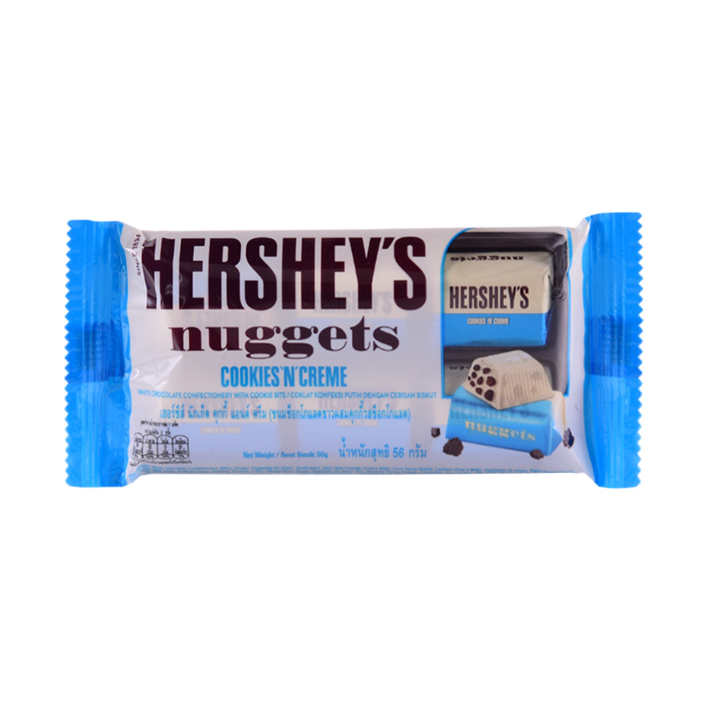 HERSHEYS NUGGETS COOKIES N CREAME BAR 56 GM