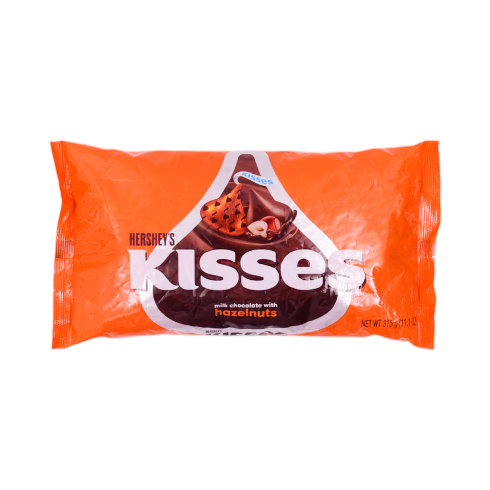 HERSHEYS KISSES MILK CHOCOLATE MILK HAZELNUTS POUCH 315 GM