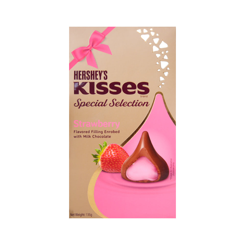 HERSHEYS KISSES STRAWBERRY WITH CHOCOLATE 135 GM