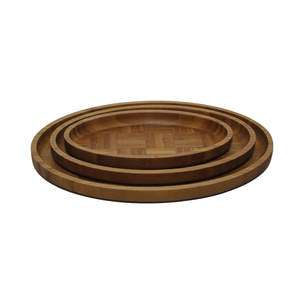TRAY SET 3PC BAMBOO IR 2436-17