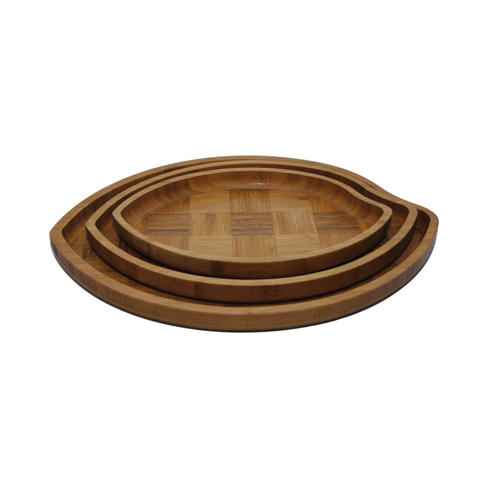 TRAY SET 3PC BAMBOO IR 2436-15