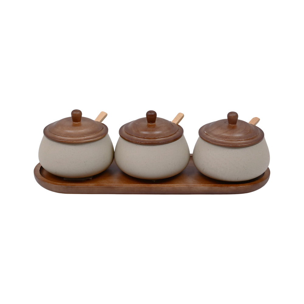 SUGAR POT SET 4 PCS PORCELAIN IR QX9/YY2580-3