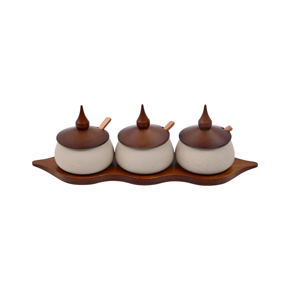 SUGAR POT SET 4 PCS PORCELAIN IR QX10/YY2581-3G