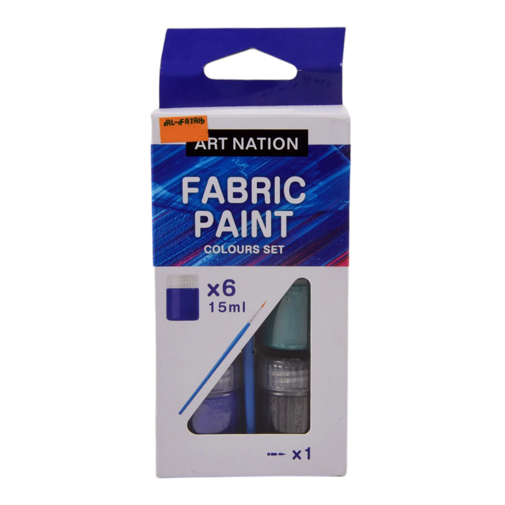 FAC0615 ART NATION FABRIC COLORING PAINT 6PC