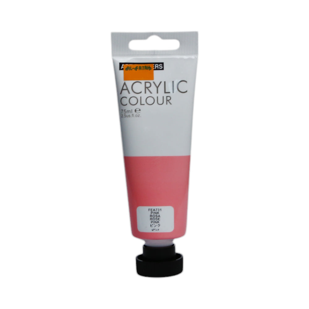 FEA75T ACRYLIC COLOUR TUBE PINK 75ML