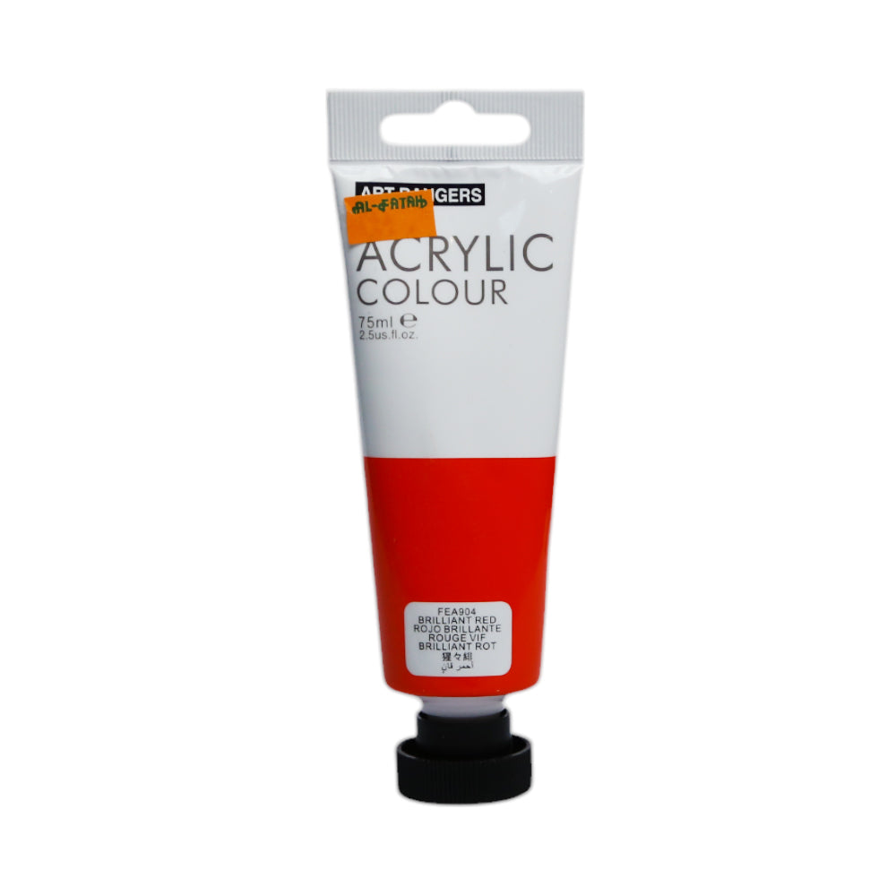 FEA75T ACRYLIC COLOUR TUBE RED 75ML