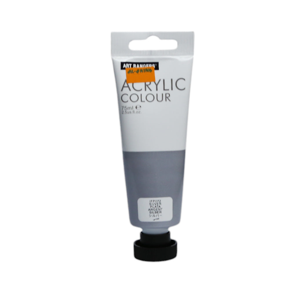 FEA75T ACRYLIC COLOUR TUBE SILVER 75ML