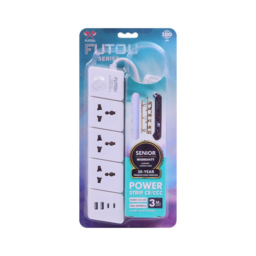 FUTOU EXTENSION SOCKET 3-METER 2500W 10A IR 114U
