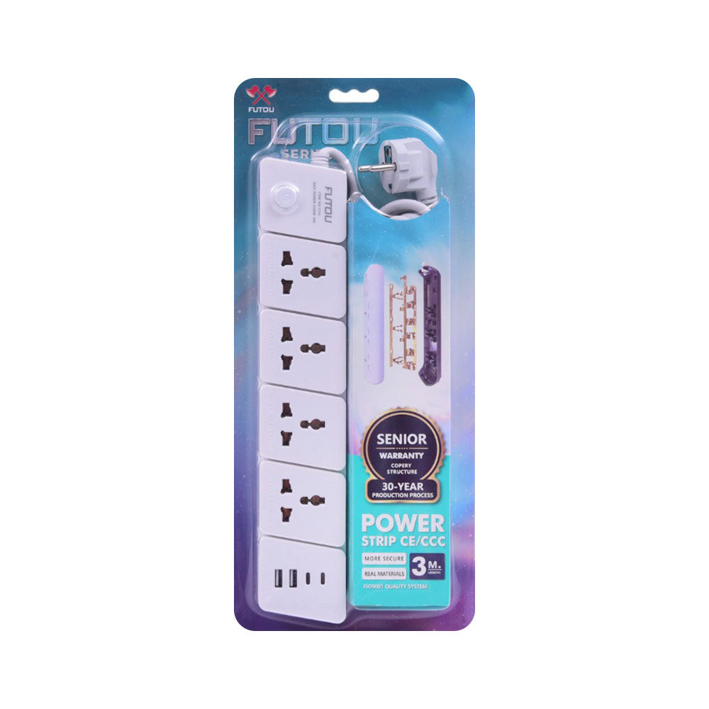 FUTOU EXTENSION SOCKET 3-METER 2500W 10A IR 115U