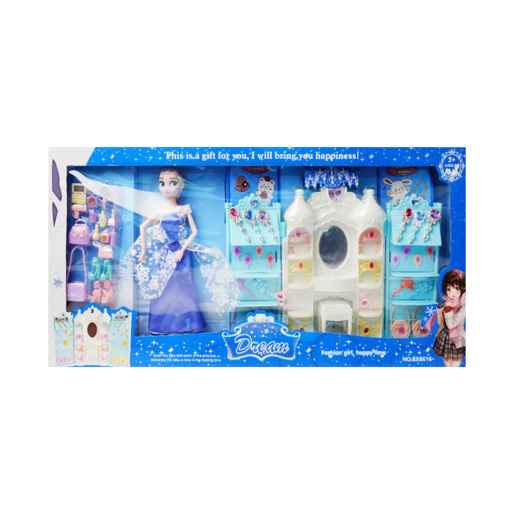 BX8616 FASHION GIRLS DREAM DOLL WITH ACC  D