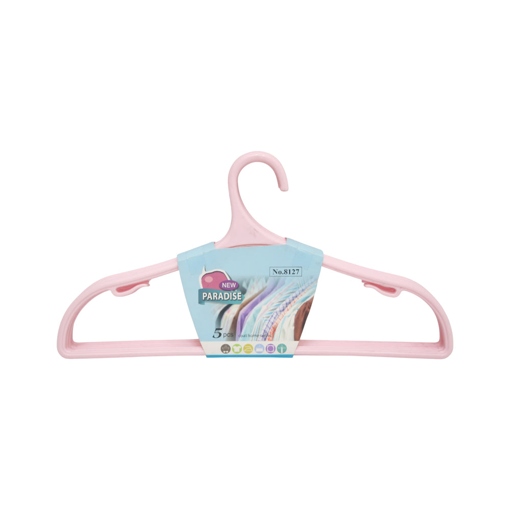 PLASTIC HANGER 5PC 8127
