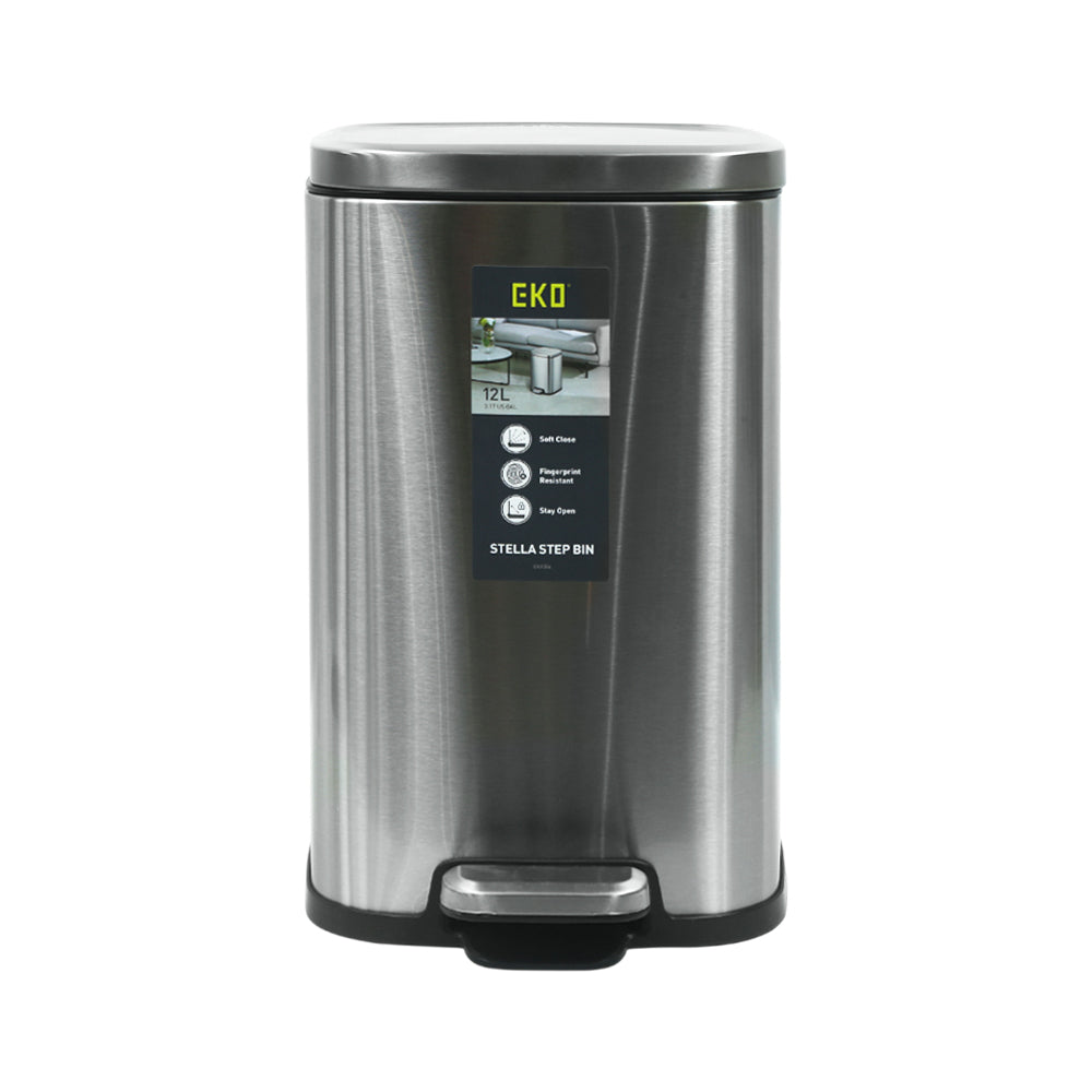 DUSTBIN STEEL EKO 12 LTR EK9384MT-12L