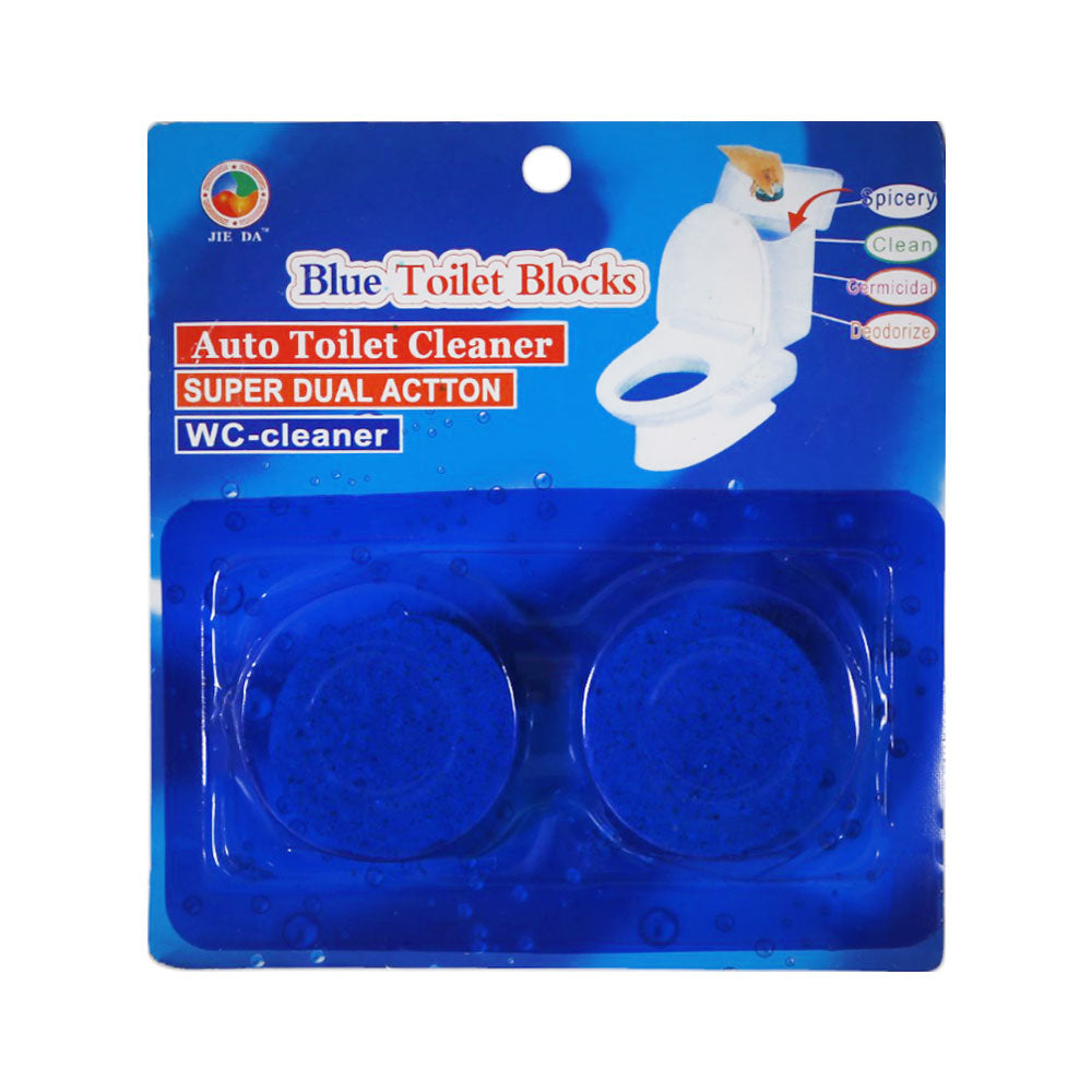 JIE DA BLUE BLOCKS TOILET FRESHENER & CLEANER 2PC IR L-1-3