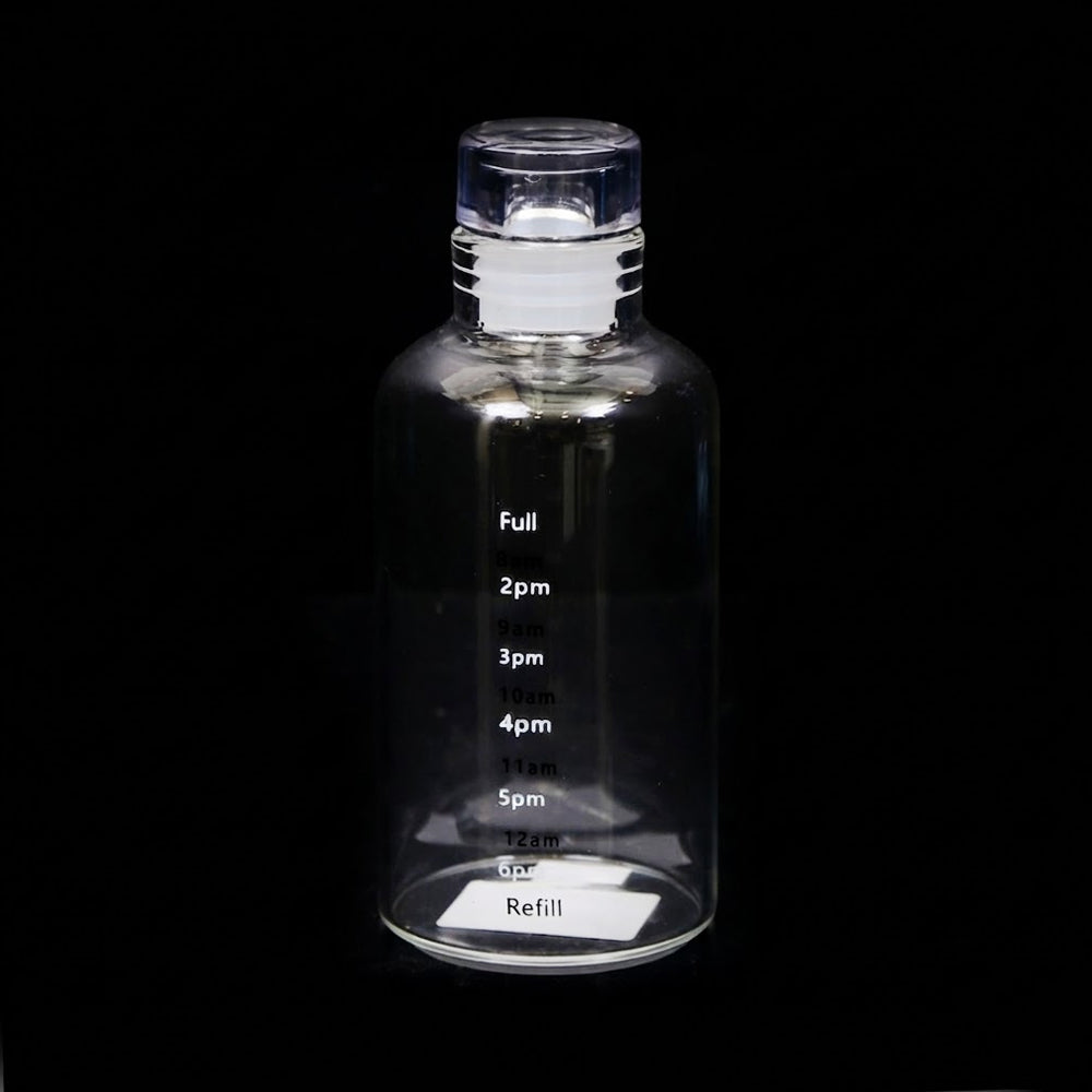 WATER BOTTLE GLASS TIME MARKER ZAM ZAM 340 ML 2588