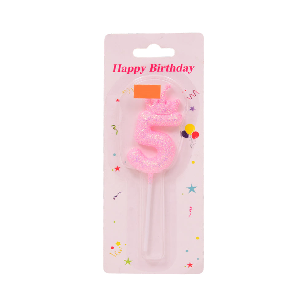 50707-63 BIRTHDAY CANDLE GLITTER NUMBER IR