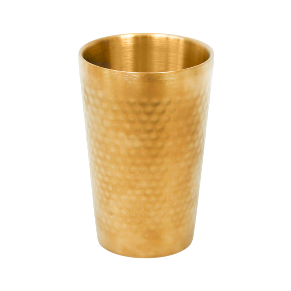 GLASS STEEL GOLDEN HAMMERED 0856 (Pack of 6)