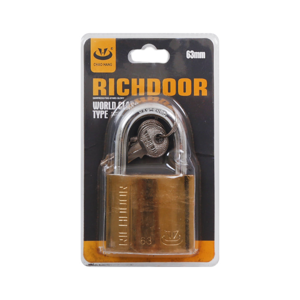 RICHDOOR PAD LOCK 63 MM GOLDEN IR RD-TJF63SP-3/M13-19