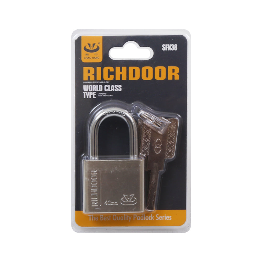 RICHDOOR PAD LOCK 40 MM SILVER IR SFN38/M28-30