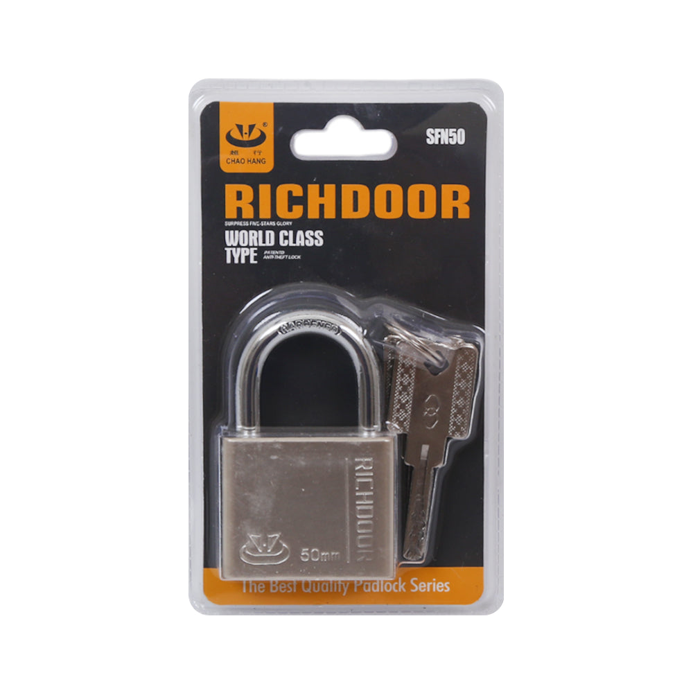RICHDOOR PAD LOCK 50 MM SILVER IR SFN50/M31-34