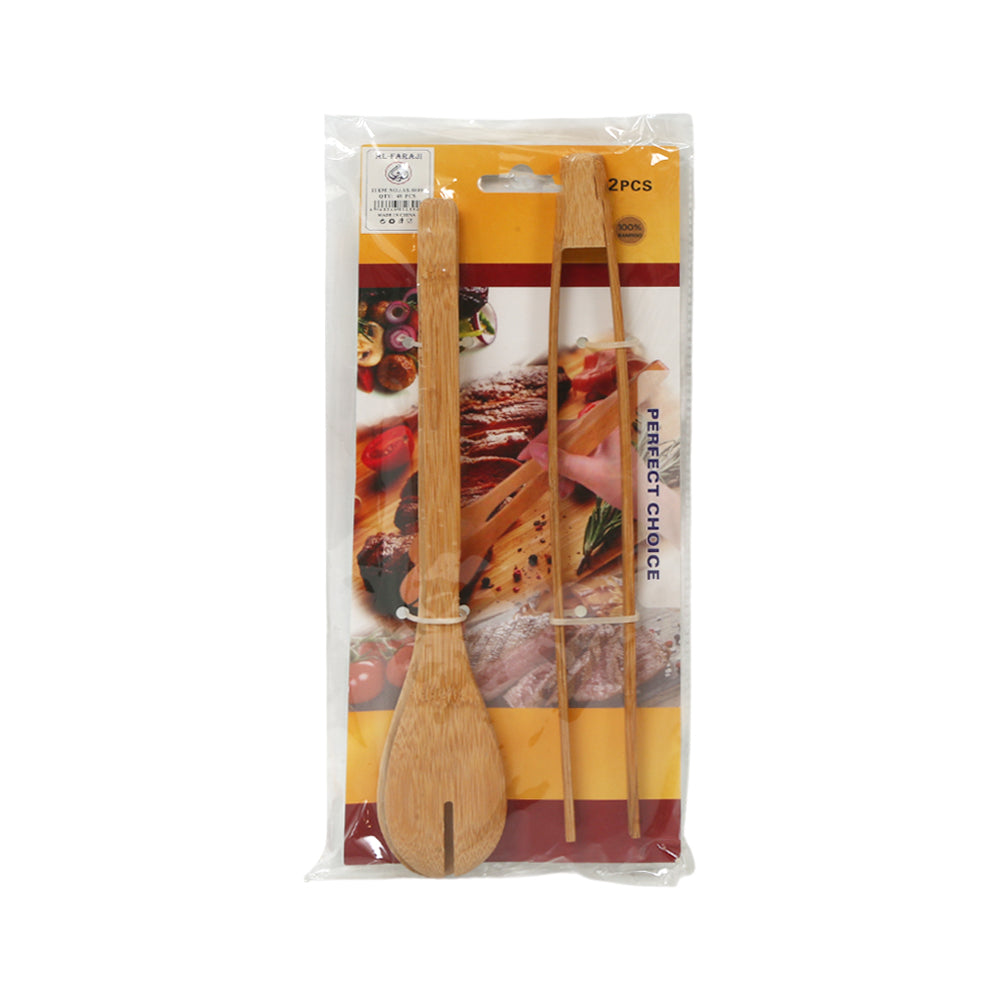 TONG SET 2PC WOODEN IR AS5039/P97