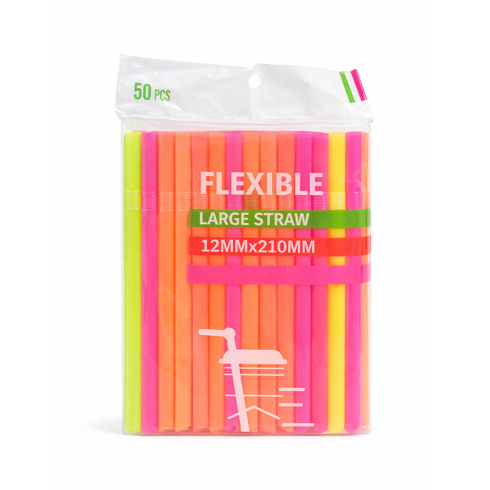 FLEXIBLE STRAW LARGE 50PC PACK IR HJ-14/6030