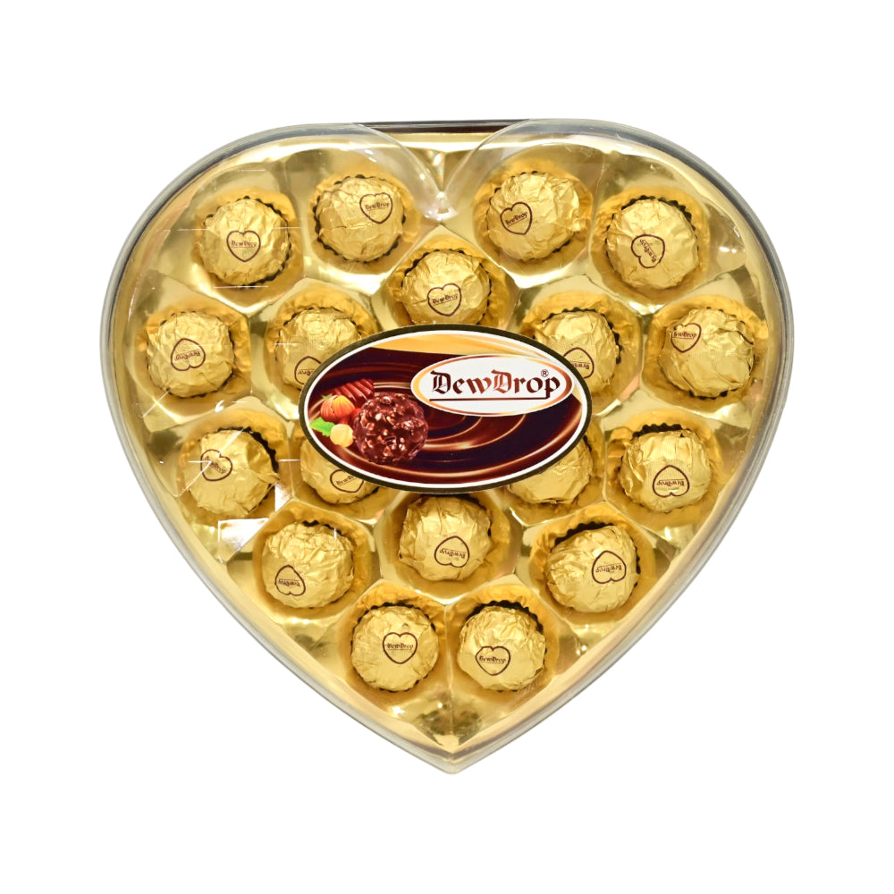 DEW DROP PEANUT CHOCOLATE DIAMOND HEART H18GD 225 GM