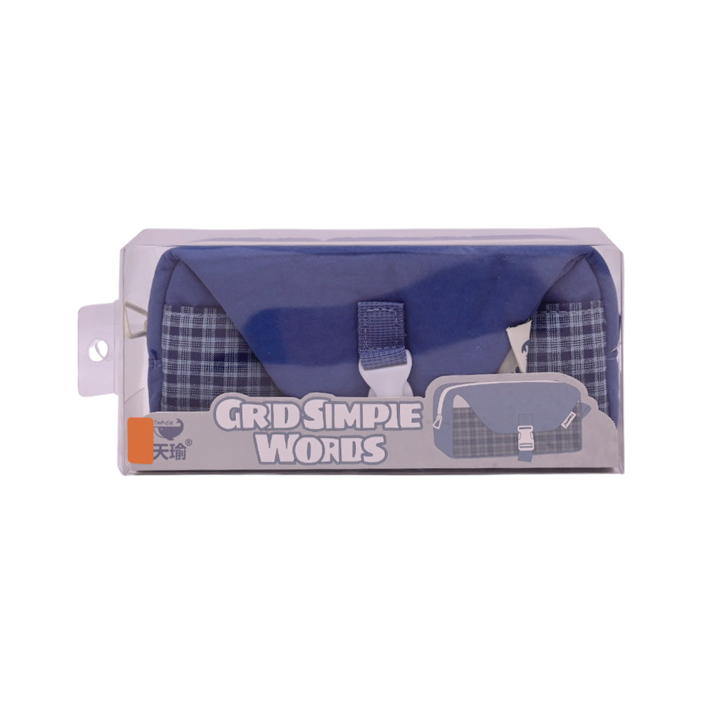 25265 PENCIL POUCH  GRID SMPLE WORDS IR