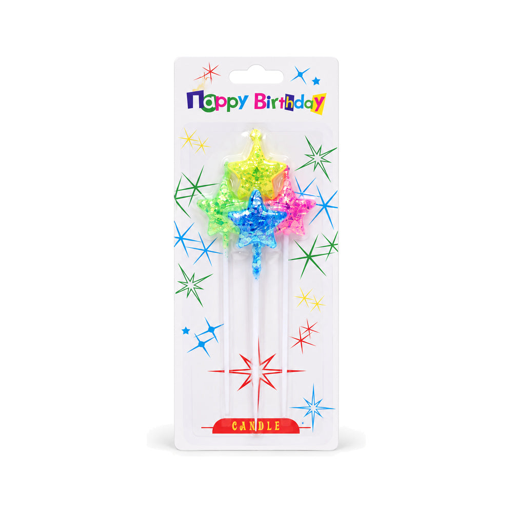 5755 HBD GILLTER CANDLE 4PCS IR