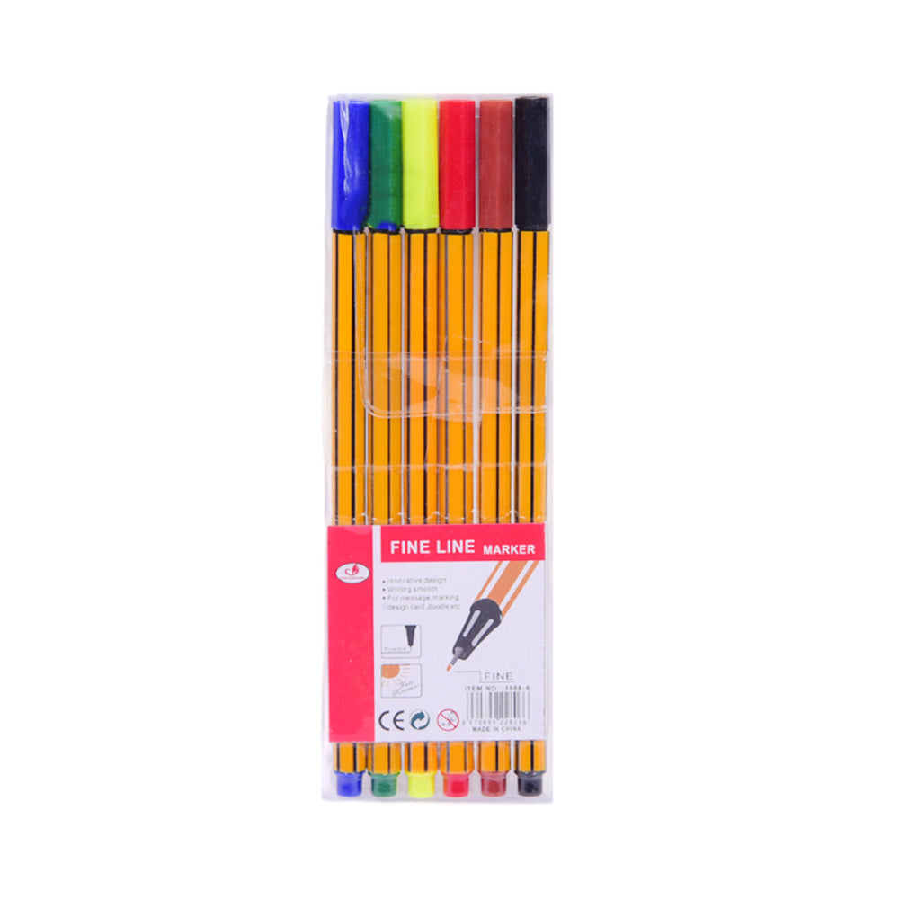 1688-6 FINE LINE MARKER 6PC PACK IR