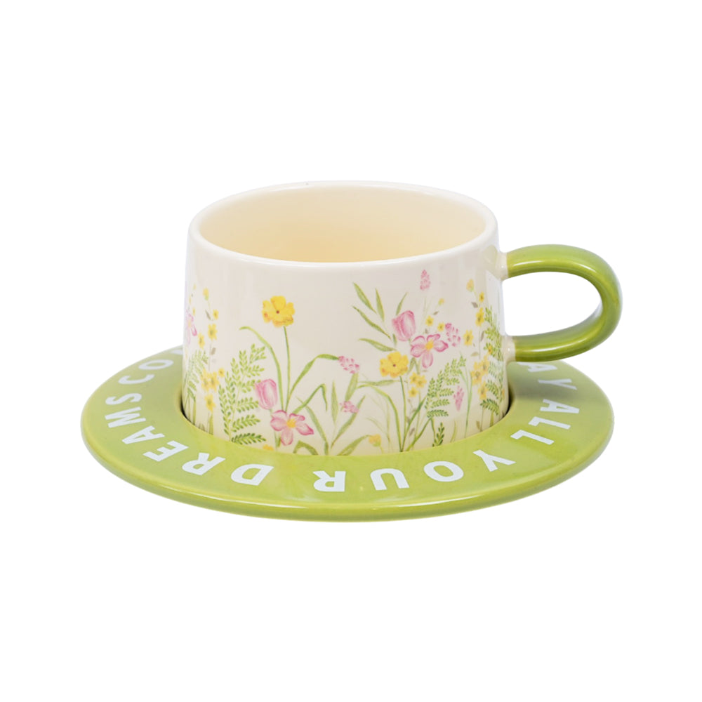 CUP & SAUCER SET CERAMIC IR LW1/3737 (Pack of 6)