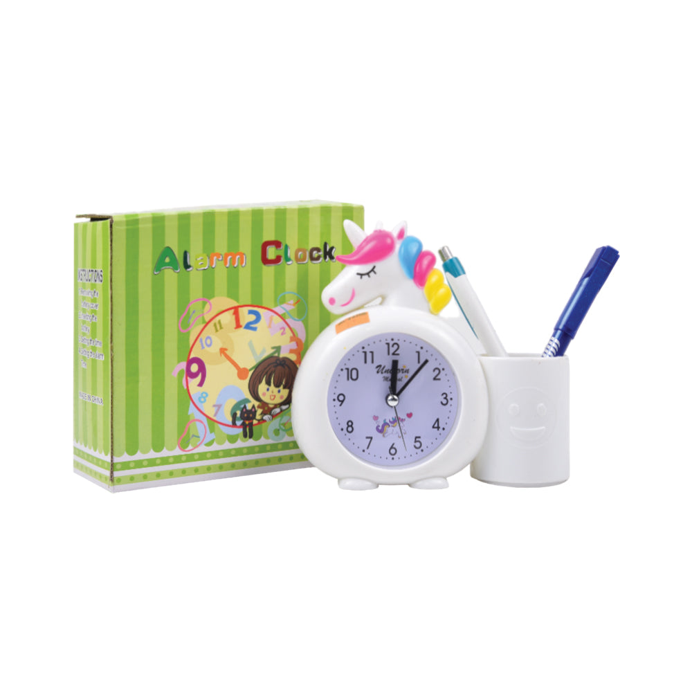 7051/7051 UNICORN ALARM CLOCK WITH PEN HOLDER A.M