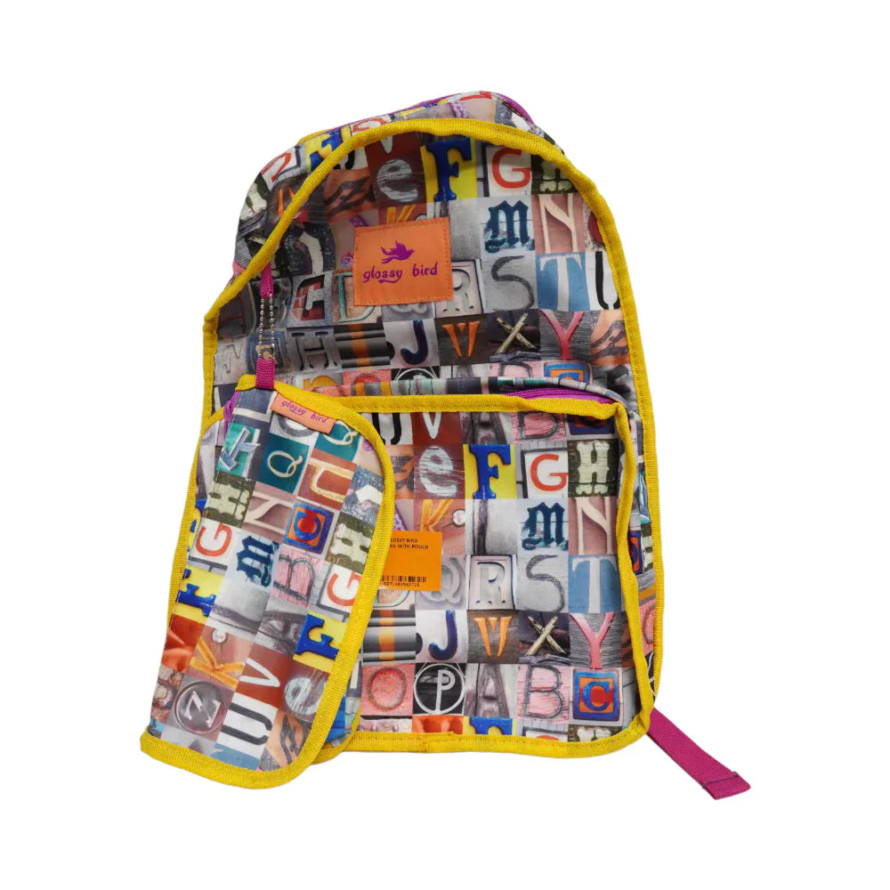 Gb-2288 Glossy Bird School Bag With Pouch