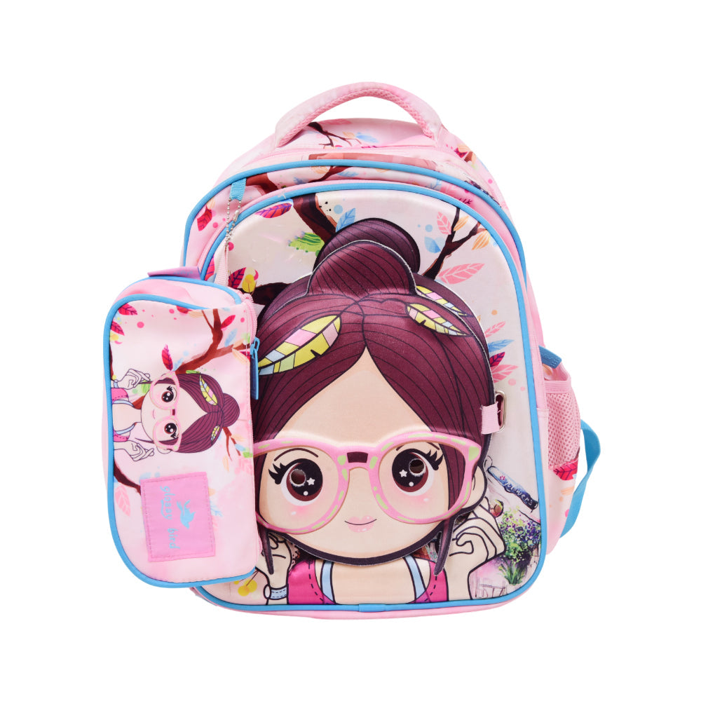 GB2363M GLOSSY BIRD SCHOOL BACK PACK W PENCIL CASE Z.B
