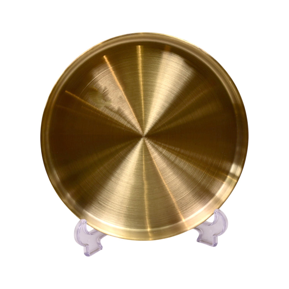 TRAY STEEL GOLDEN THALI STYLE 1732