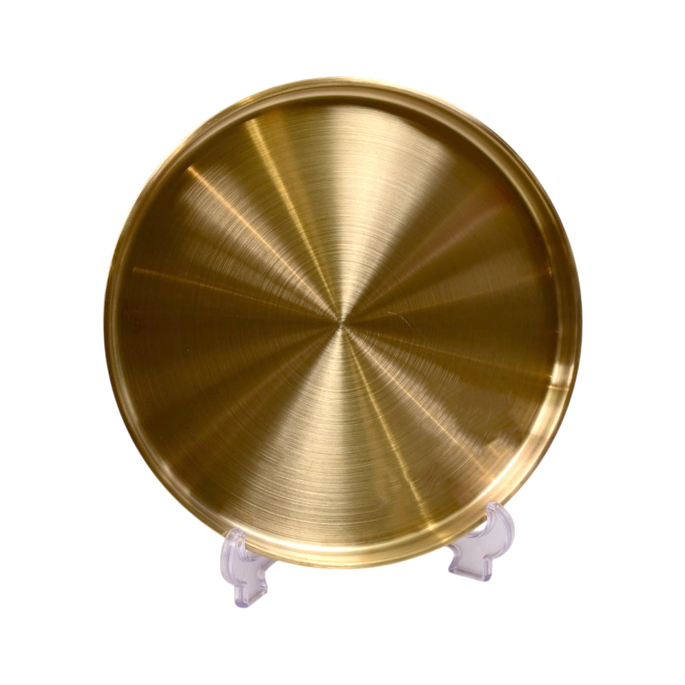 TRAY STEEL GOLDEN THALI STYLE 1733