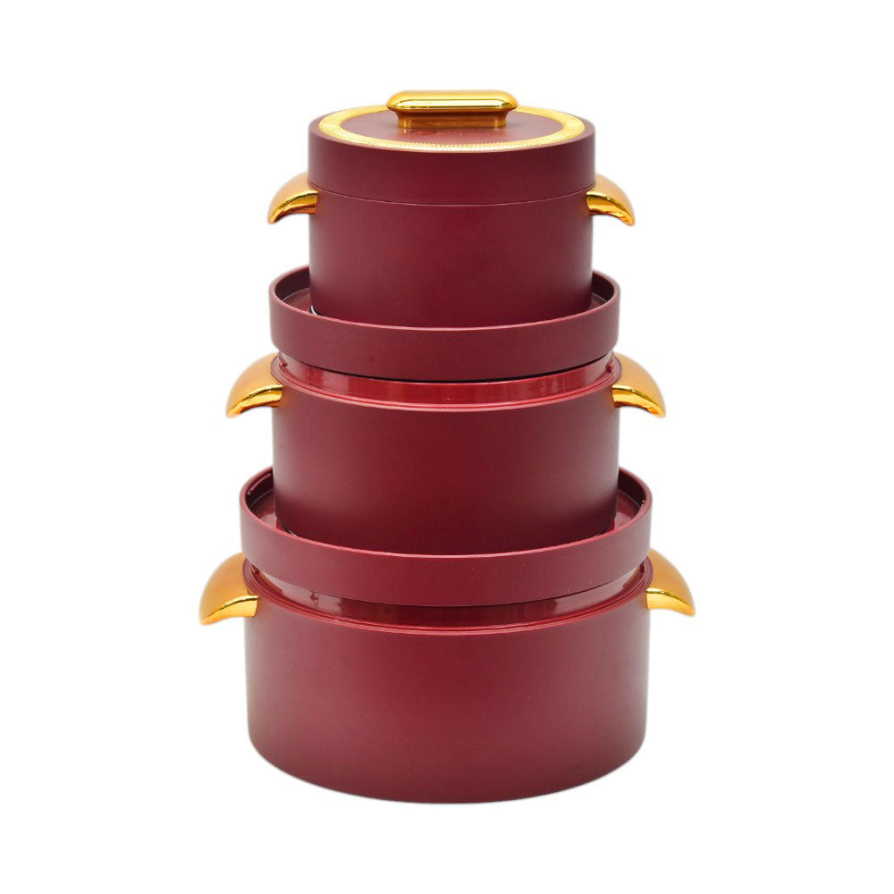 HOT POT SET 3PC MXIMA LBFW0321 BURGUNDY