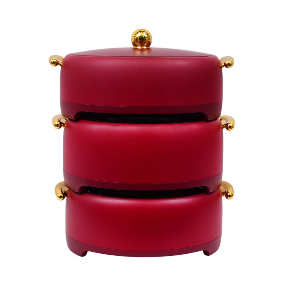 HOT POT SET 3PC FOREVER GOLD LBFW9253 RED