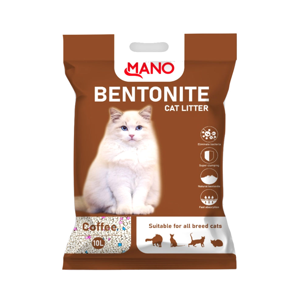 MANO BENTONITE CAT LITTER COFFEE 10L/8K.G
