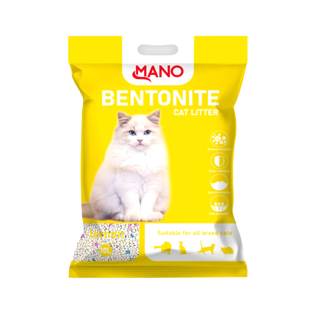MANO BENTONITE CAT LITTER LEMON 10L/8K.G