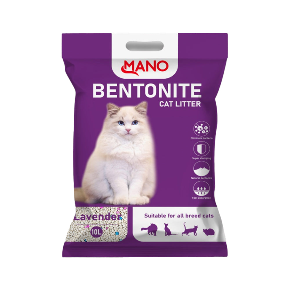MANO BENTONITE CAT LITTER LAVENDER 10L/8K.G