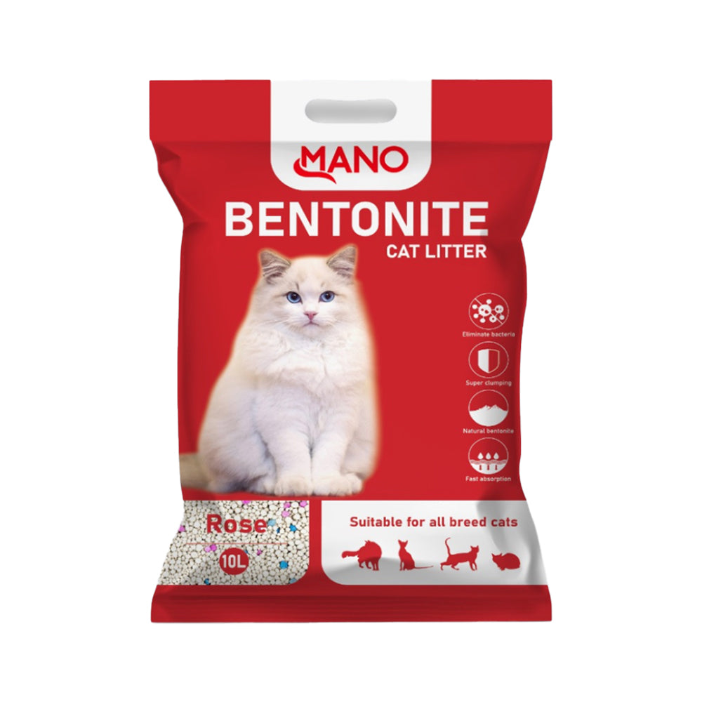 MANO BENTONITE CAT LITTER ROSE 10L/8K.G