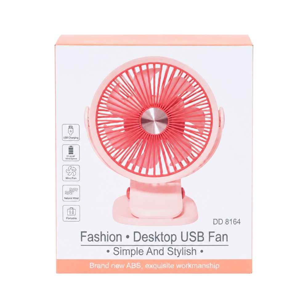 DD8164 MINI RECHARGABLE DEKSTOP FAN IR